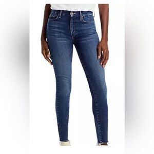 MOTHER THE LOOKER CROP ANKLE JEANS DISTRESSED ROUGH IT UP SIZE 25